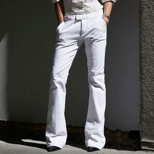 NEW Frame Denim Le Serge Trouser Jeans Pants Flared Leg Blanc White 27 NWT